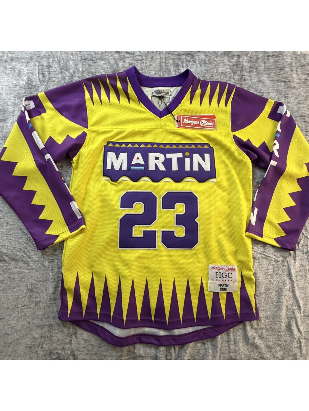 Headgear Classics Martin 1992 Payne #23 Hockey Jersey Purple Gold Yellow Size S